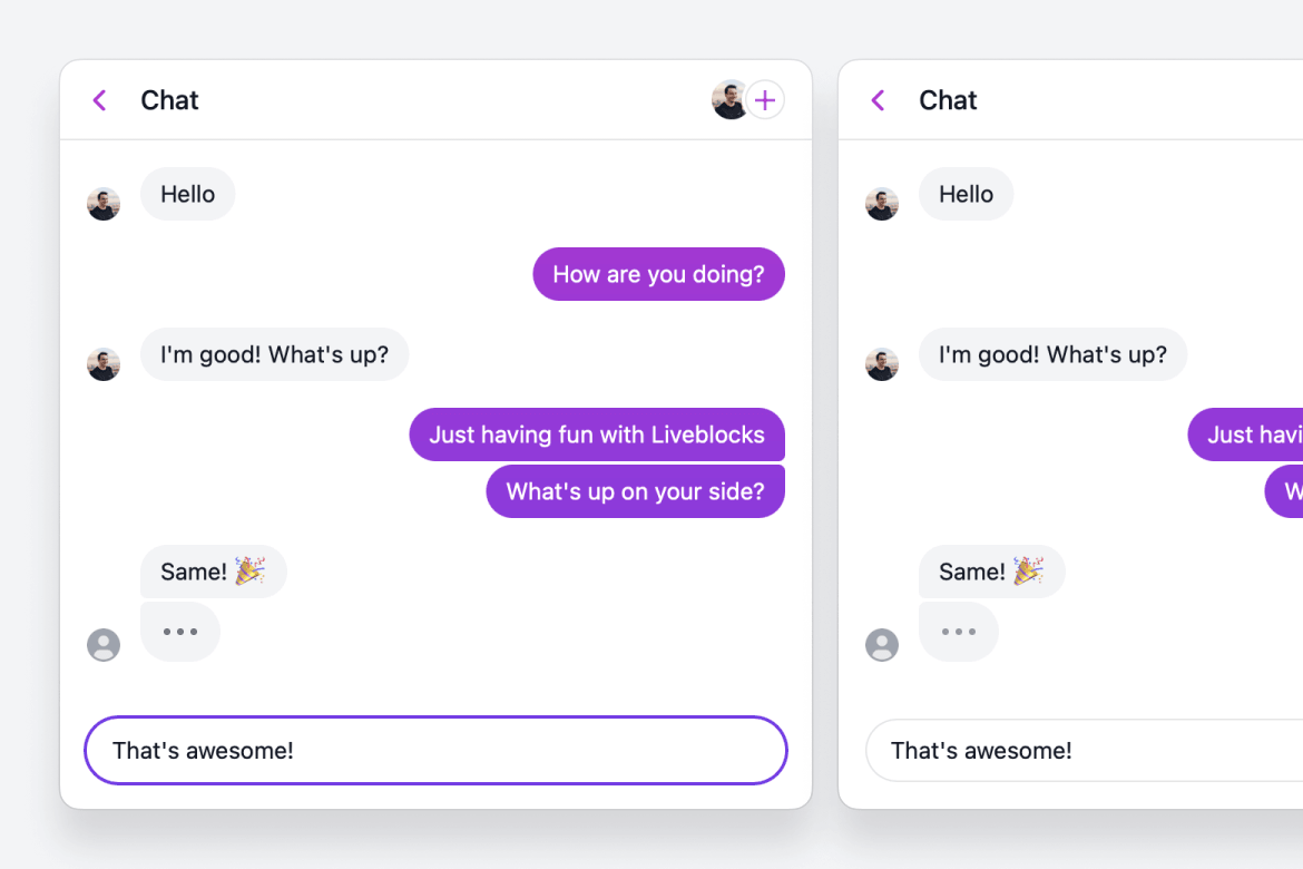 Synced Input Chat